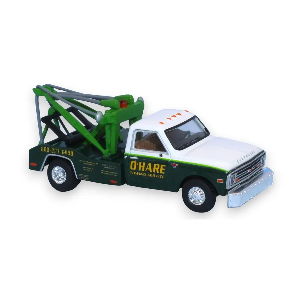 Chevrolet C30 dépanneuse, O'Hare, vert/blanc, 1968 - Brekina 19666 - HO 1/87