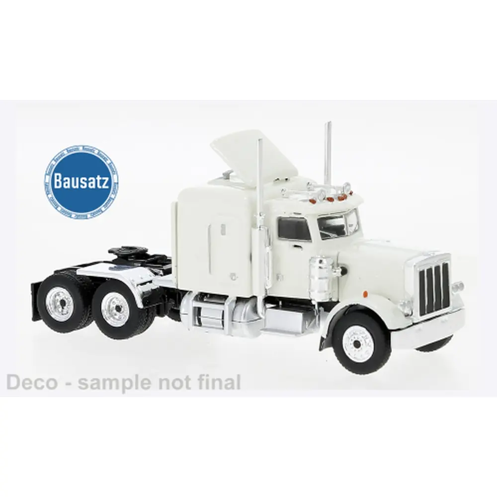 Camion Peterbilt 359, blanc, en kit, 1973 - Brekina 10224 - HO 1/87