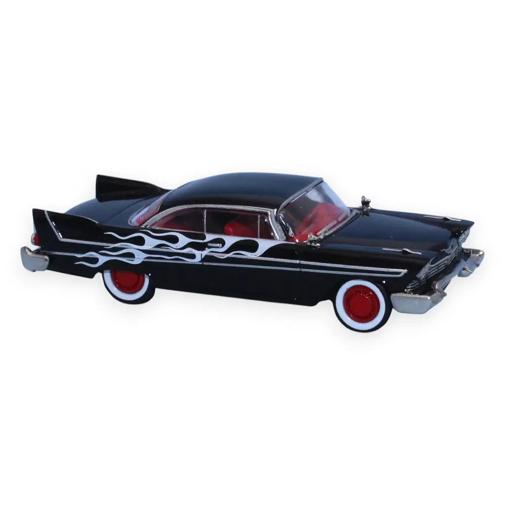 Plymouth Fury, noir "flammes", 1958 - Brekina 19683 - HO 1/87