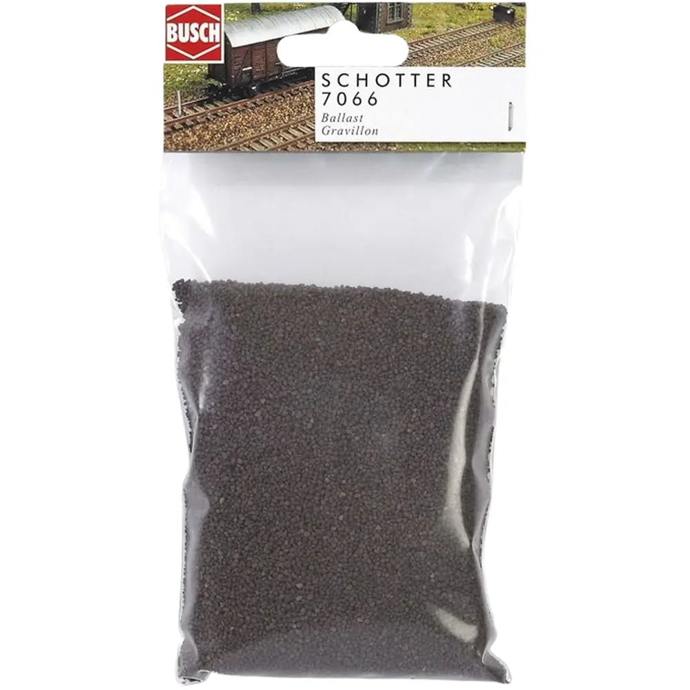 Sachet de Ballast Brun Foncé - 230 Grammes - Busch 7066 - Toutes Echelles