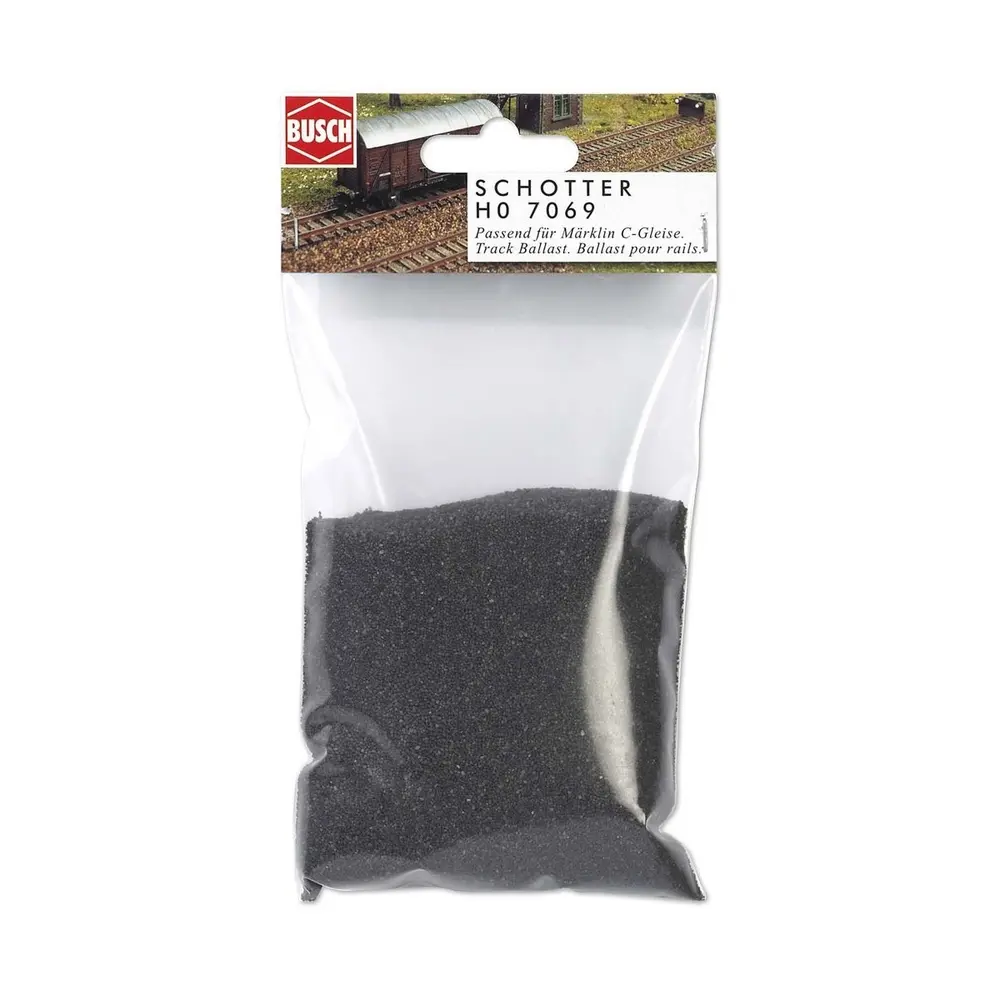 Sachet de Ballast - Gravillon Gris Foncé - Busch 7069 - HO 1/87