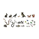 Pack de Petits Animaux - A Peindre - Busch 1153 - HO : 1/87