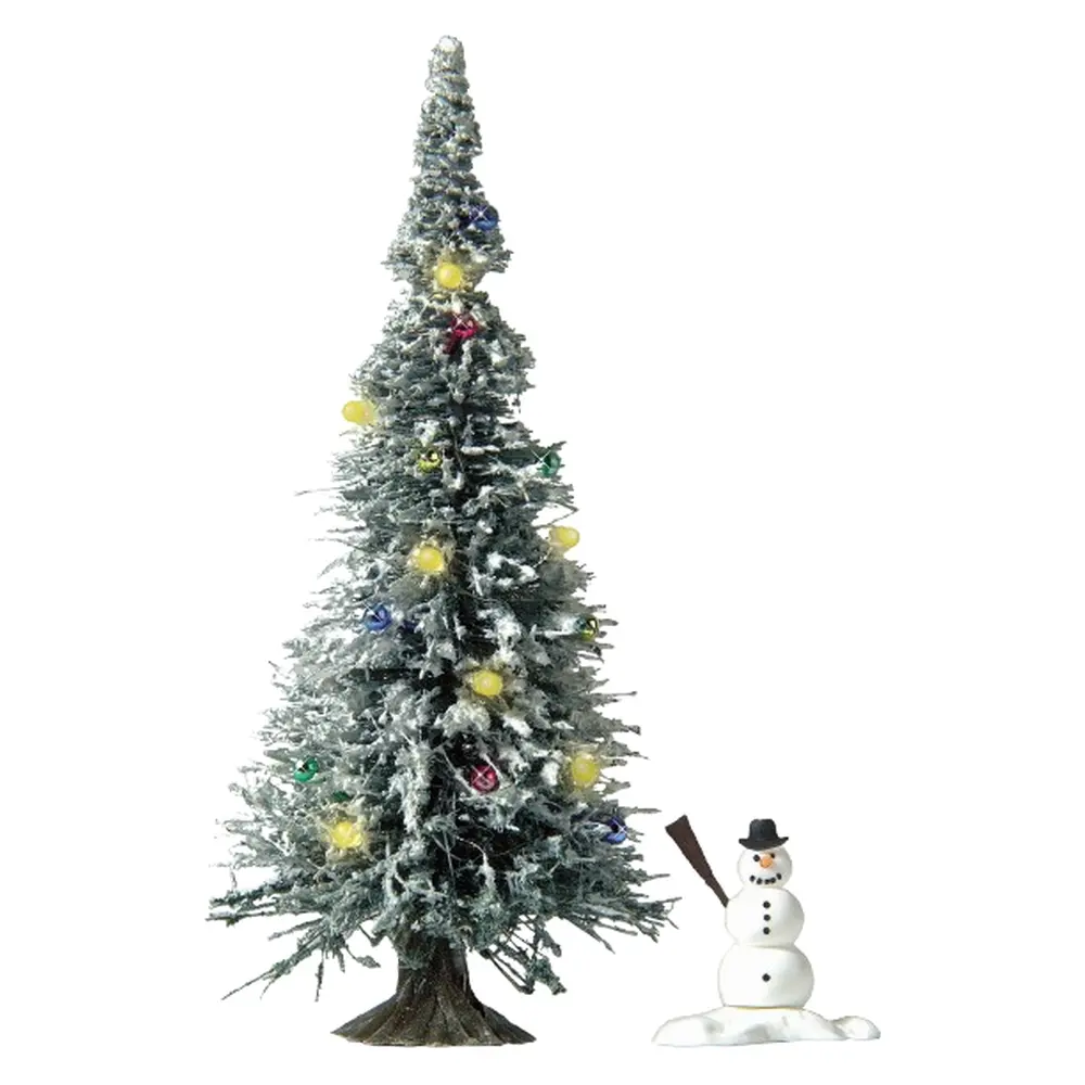 Sapin de Noël + Eclairage 7 Diodes - Busch 5409 - HO : 1/87