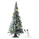 Sapin de Noël + Eclairage 7 Diodes - Busch 5409 - HO : 1/87