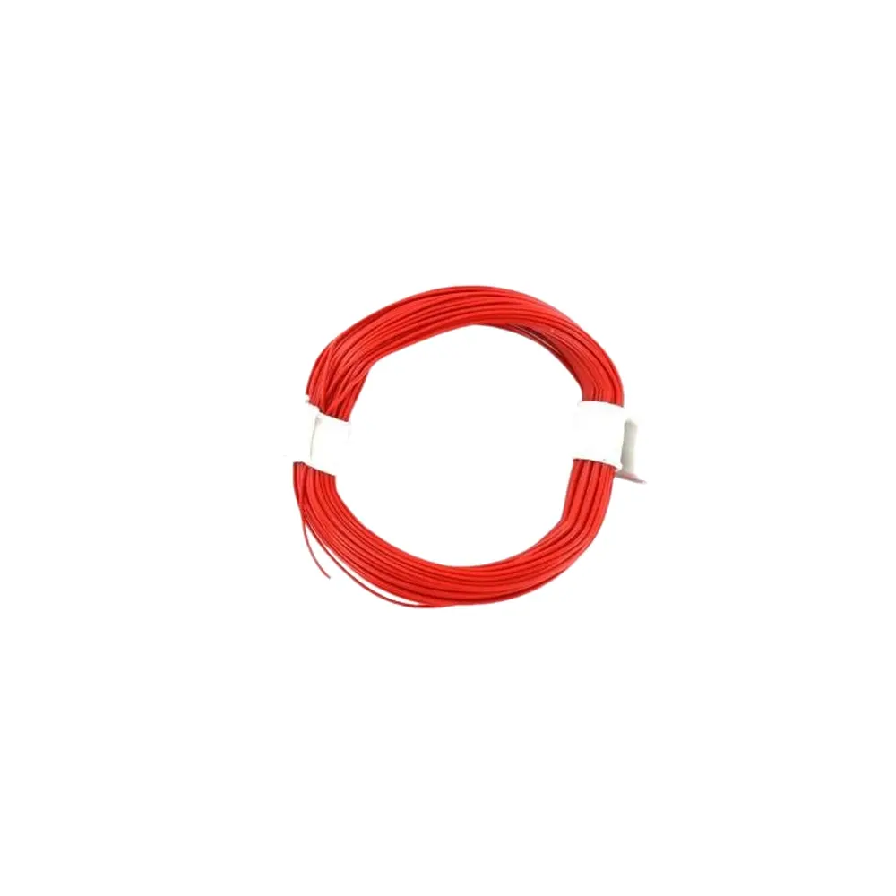 Bobine de Fil Rouge - 10 Mètres - 0.25mm - 0.05mm2 - Busch 5790 - Toute Echelles