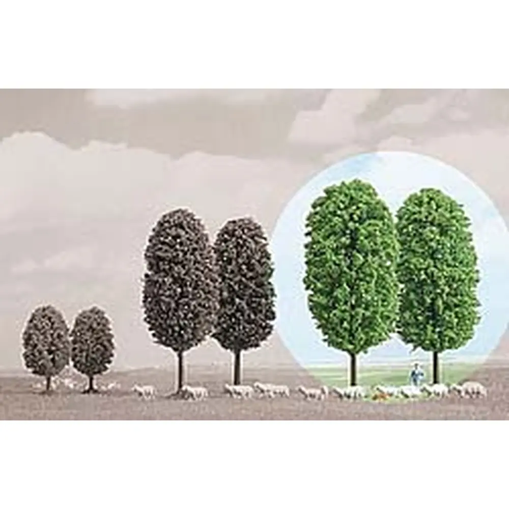 Lot de 2 Arbres Feuillus - Hauteur 145mm - Busch 6165 - HO : 1/87