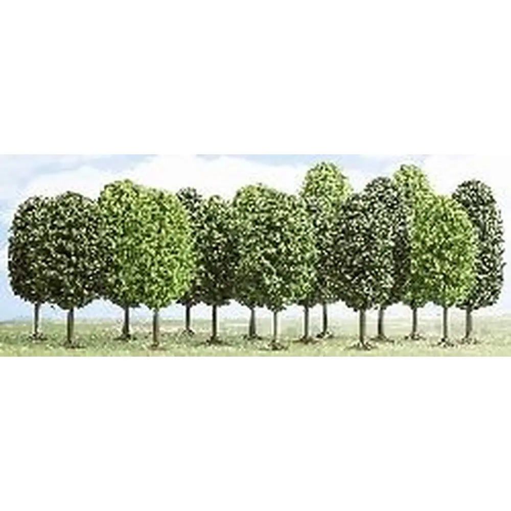Lot de 15 arbres à feuilles caduques - 9-14 cm - BUSCH 6485 - Echelle HO 1/87