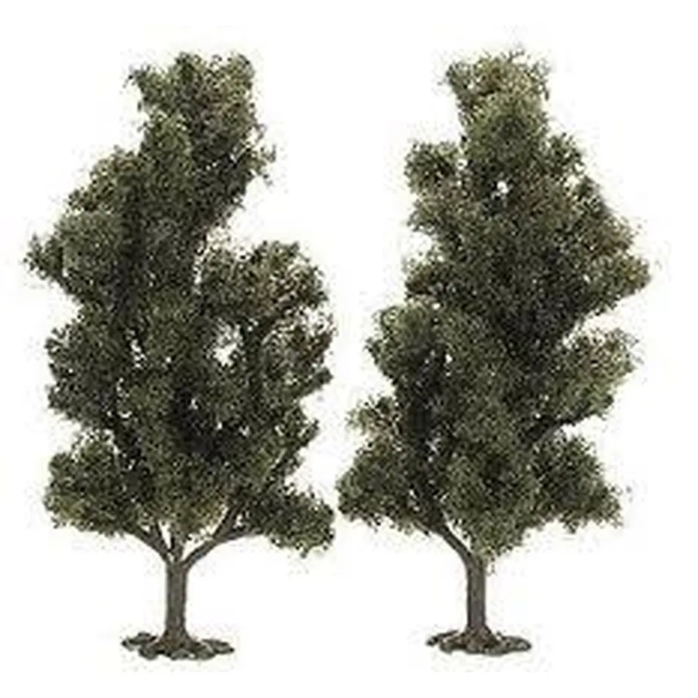2 Peupliers Assortis - BUSCH 6933 - Echelle N: 1/160