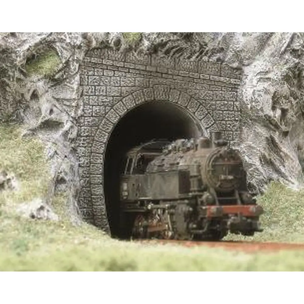 Lot de 2 Entrées de Tunnel pour Locomotive à Vapeur - Hauteur 75mm - Busch 7025 - HO : 1/87