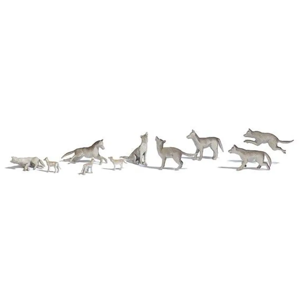 Pack de 10 Loups en Meute - Busch 1193 - HO 1/87