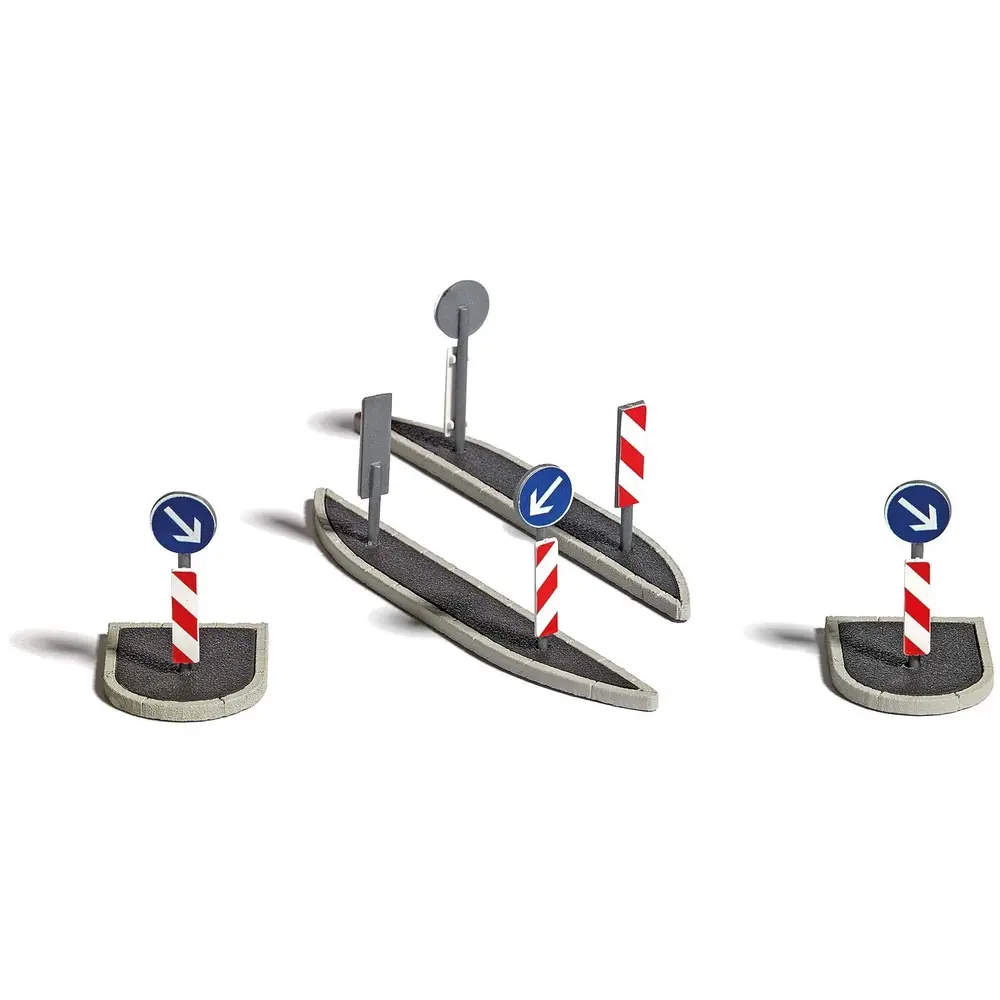 Ilots avec panneaux de signalisation - Busch 1111 - HO 1/87