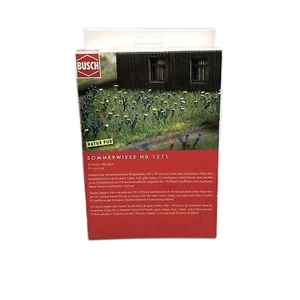 Voie Pré Estival - 150 Fleurs - 190x190mm - Busch 1271 - HO : 1/87
