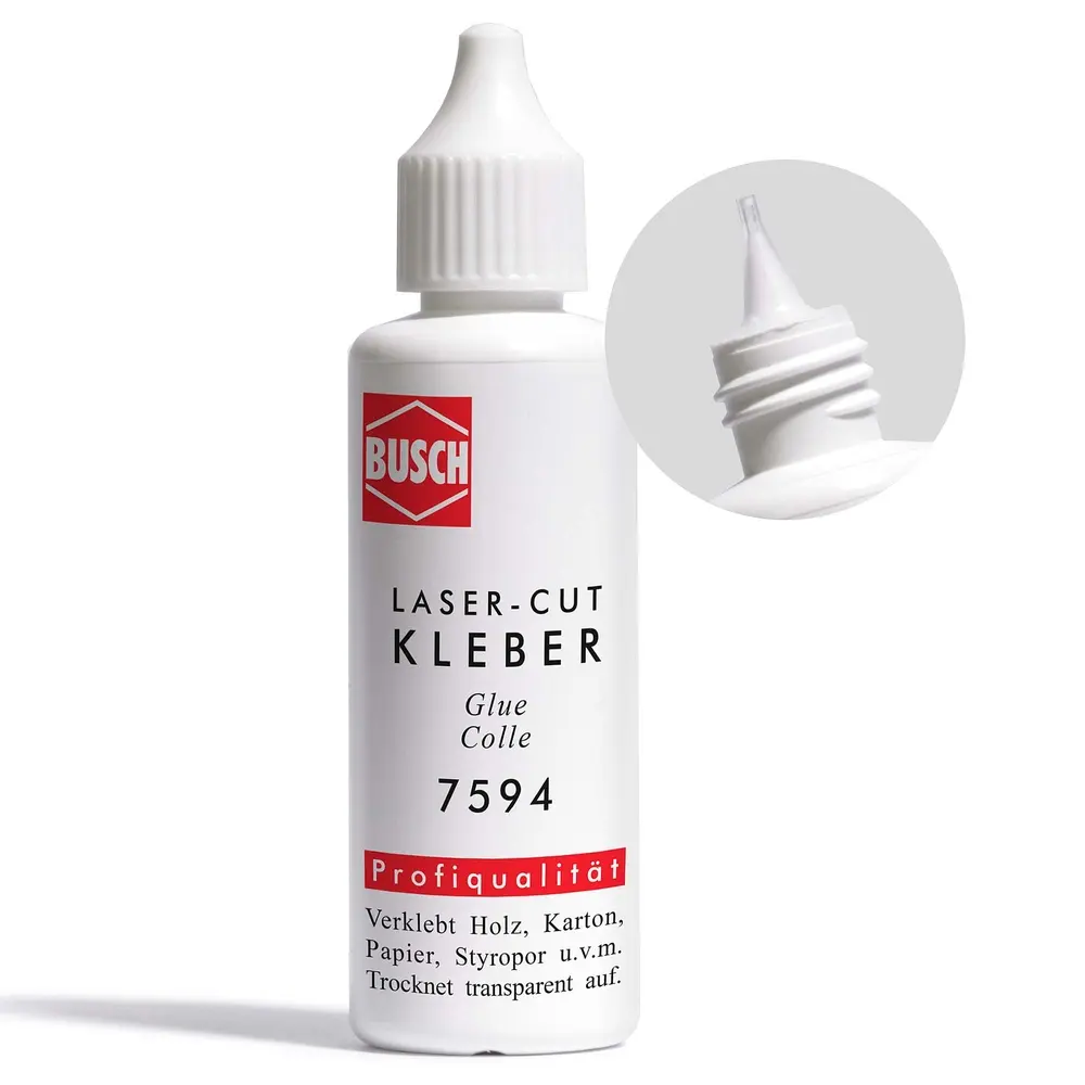 Colle pour produit découpé au laser - Busch 7594 - Échelle universelle - 50g