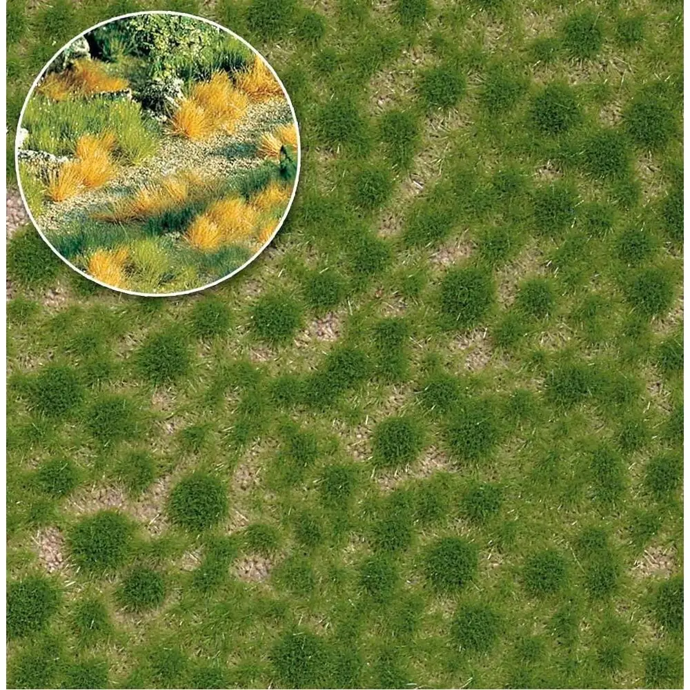 Tapis de décor Touffe d'herbe courte, printemps, fibre de 2 mm
