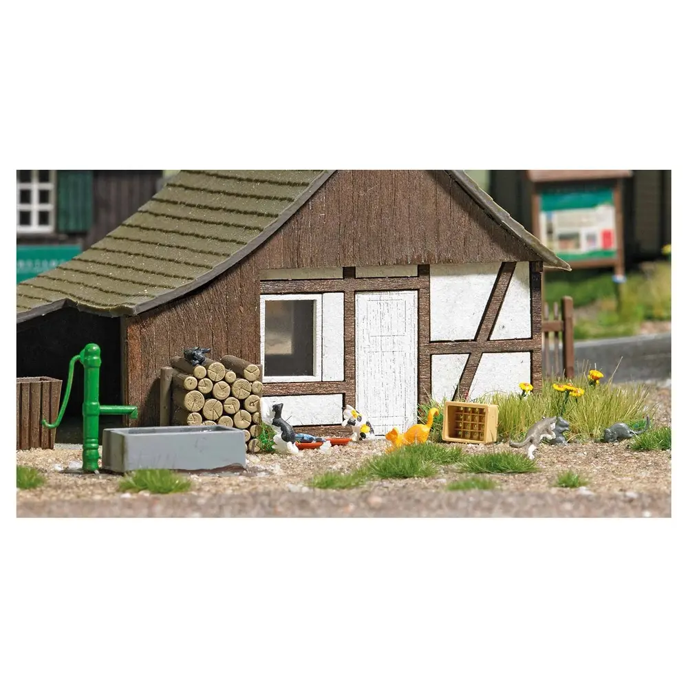 Ensemble de 5 animaux & accessoires pour chats - Busch 7921 - HO 1/87