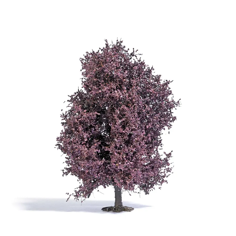 Hêtre de saison printanière muni de feuilles rouges / violets Busch 3725 - HO 1/87