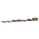 Lot de 12 palettes en bois vides BUSCH 1810 -  HO 1/87