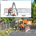 Travailleurs des égouts avec accessoires BUSCH 7907 - HO 1/87