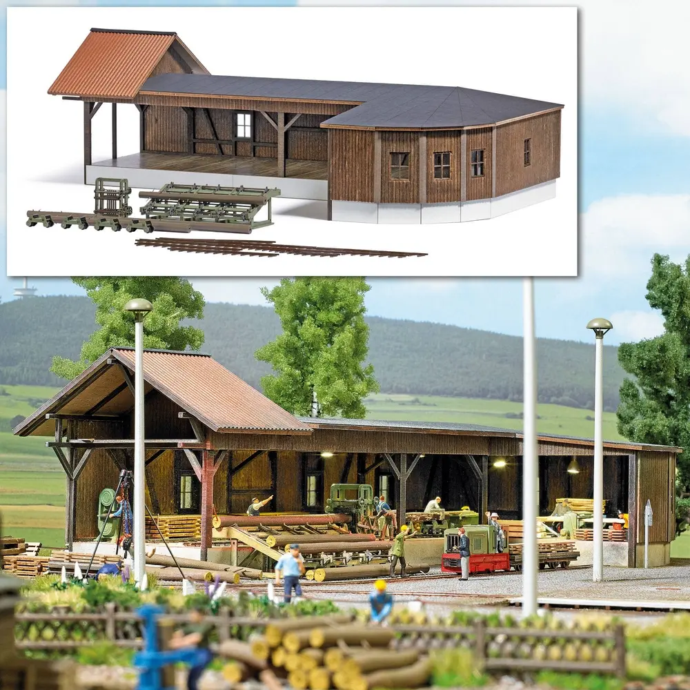 Scierie de Neumühle/Elster - Busch 1676 - HO 1/87 - 300x182x94mm