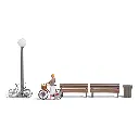 Kit "Achat de légumes", multiples éléments BUSCH 7997 - HO 1/87