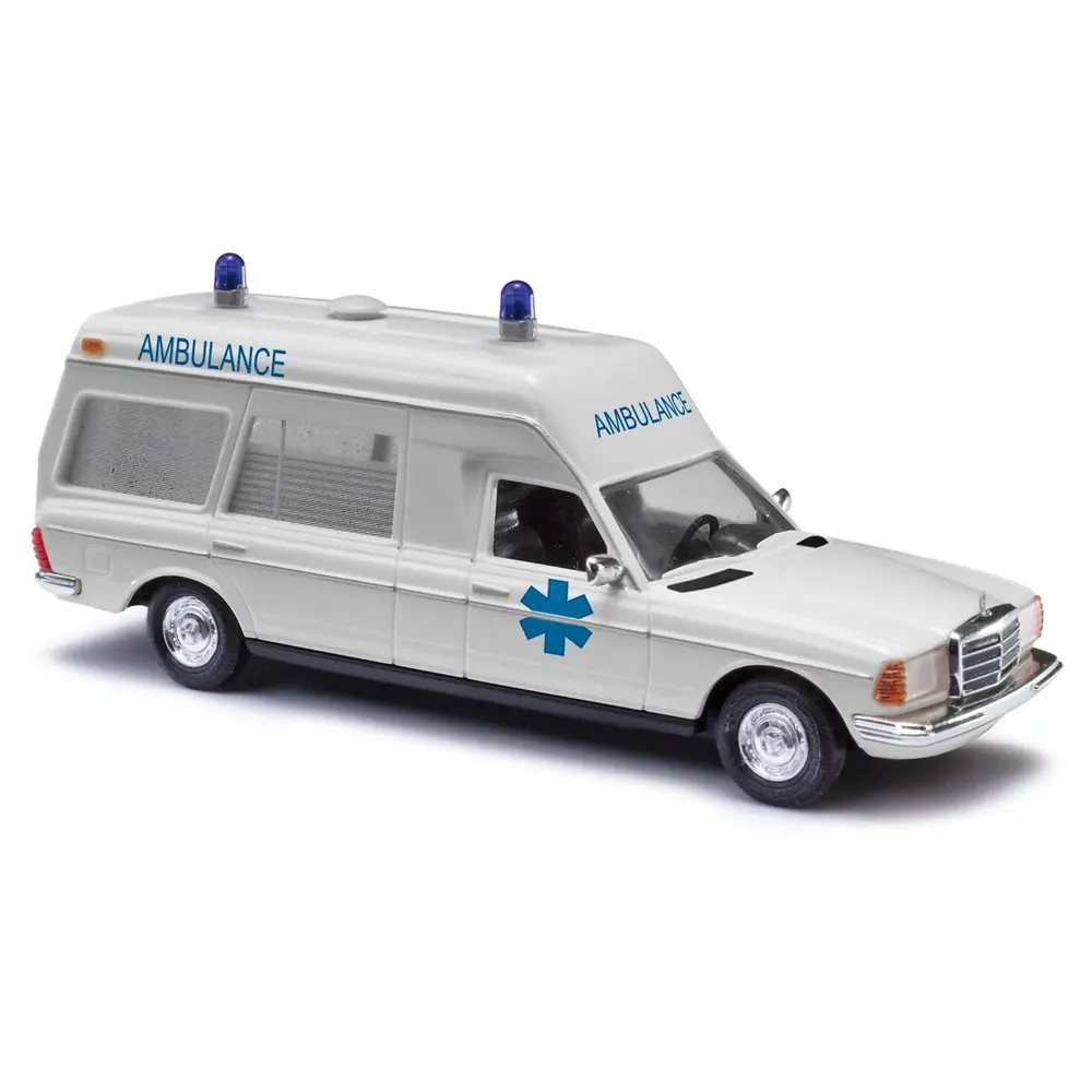 Ambulance Mercedes Benz VF 123 Miesen livrée blanche Busch 52213 - HO 1/87 - 1986
