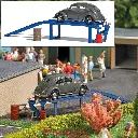 Lot avec un mécanicien faisant la vidange d'une voiture BUSCH 7829 - HO : 1/87
