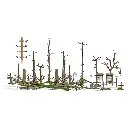 Kit bois mort et multiples accessoires BUSCH 1852 - HO 1/87