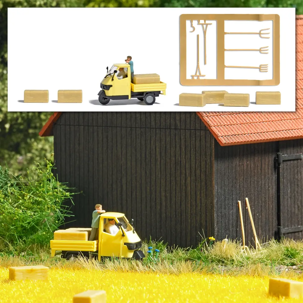 Scénette | Transport de foin - BUSCH 7934 - HO 1/87