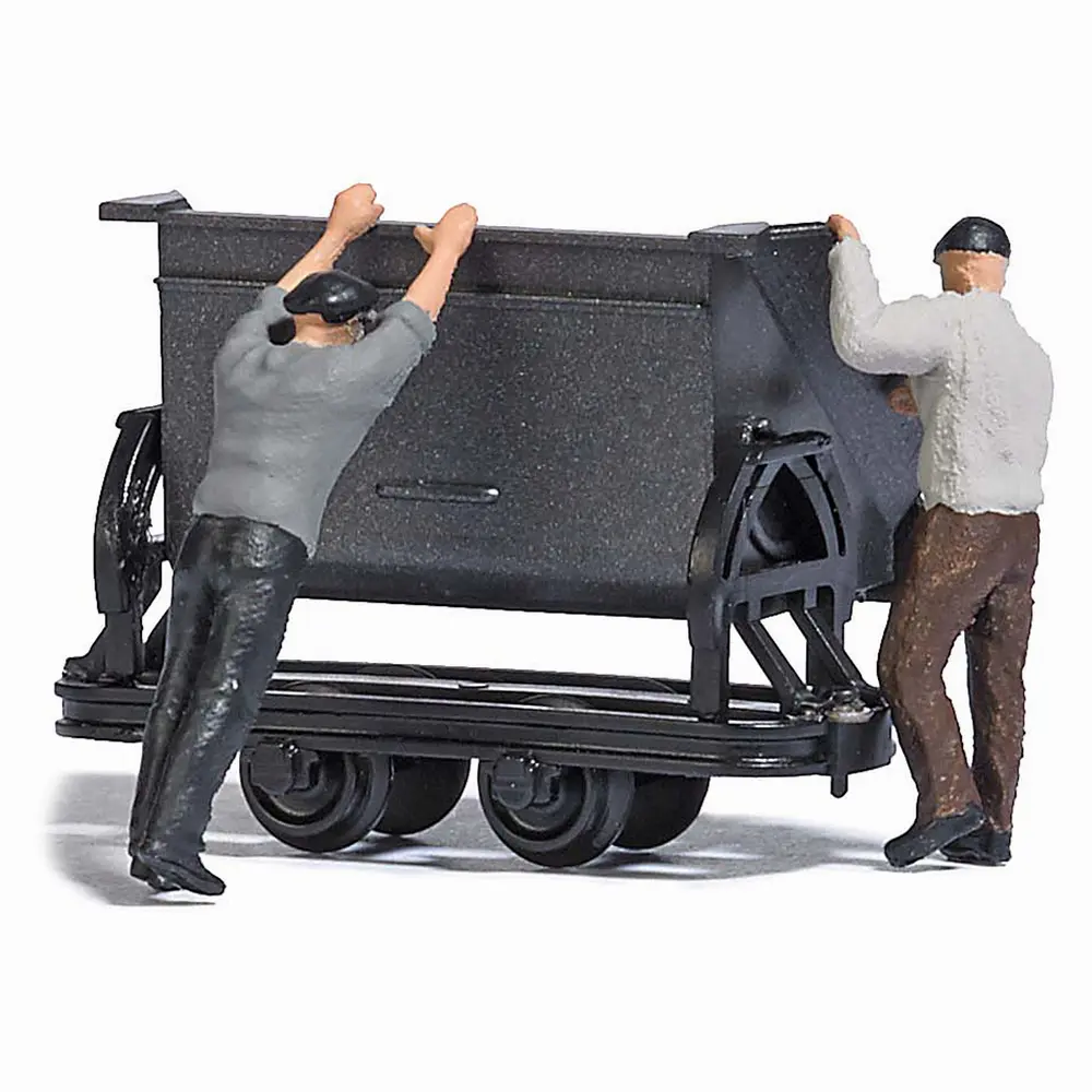 Scénette 2 ouvriers déchargeant un lorry - Busch 12451 - HO 1/87