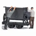 Scénette 2 ouvriers déchargeant un lorry - Busch 12451 - HO 1/87