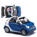 Véhicule Smart For2 Cabriolet avec personnages - BUSCH 50779 - HO 1/87