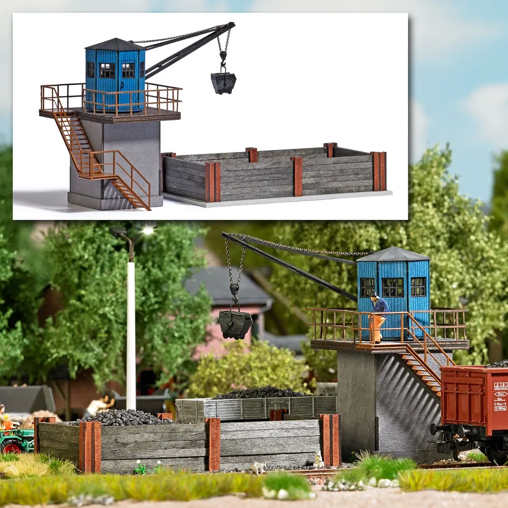 Grue et parc à charbon - Busch 1970 - HO 1/87
