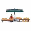 Scénette "Au marché avec étal de légumes" - Busch 7915 - HO 1/87