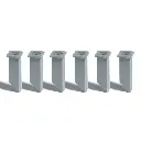 Lot de 6 cheminées à bases inclinées - Busch 7750 - HO 1/87