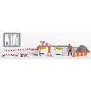 Scénette "Installation de barrières" - Busch 79900 - HO 1/87