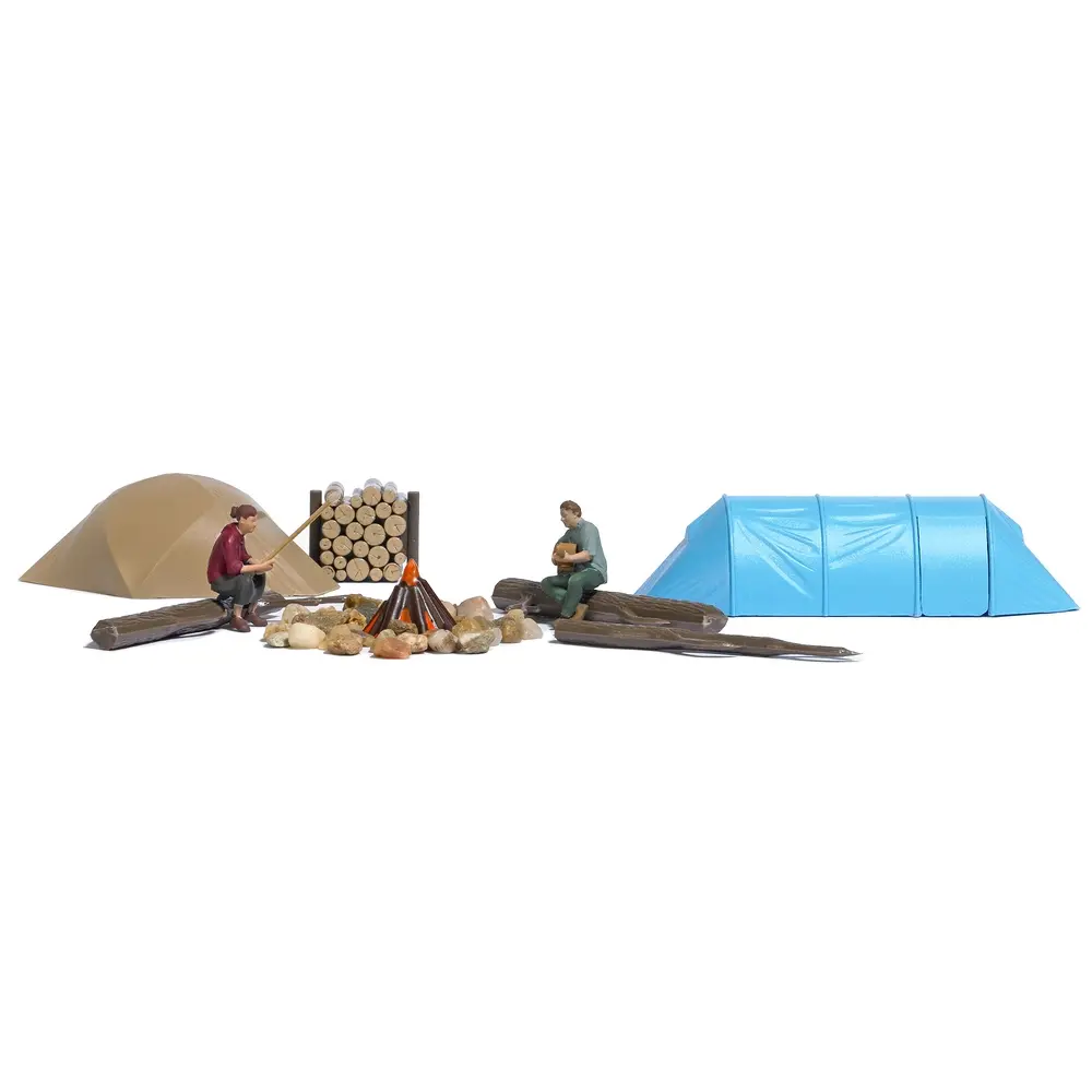 Scénette "Camping sauvage" - Busch 79823 - HO 1/87
