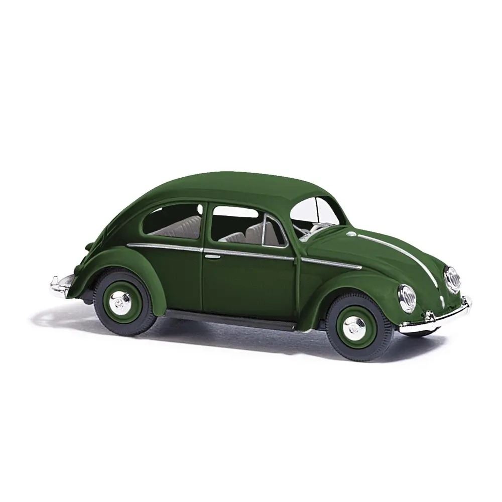 VW Coccinelle avec toit en tissu - Vert foncé - Busch 52990 - HO 1/87