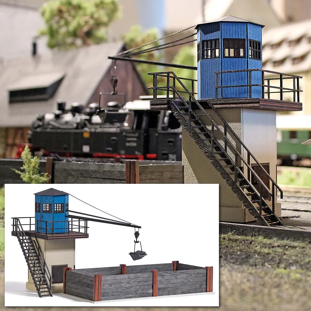 Grue à charbon avec benne à charbon - Busch 10026 - O 1/43