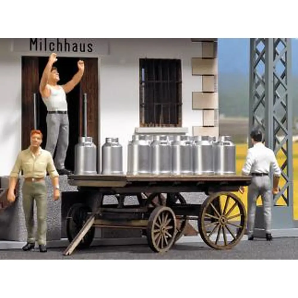 Bidons a lait - Busch 10262 - HO 1/87