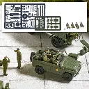 Pack de 4 soldats assis NVA - Busch 1937 - HO 1/87