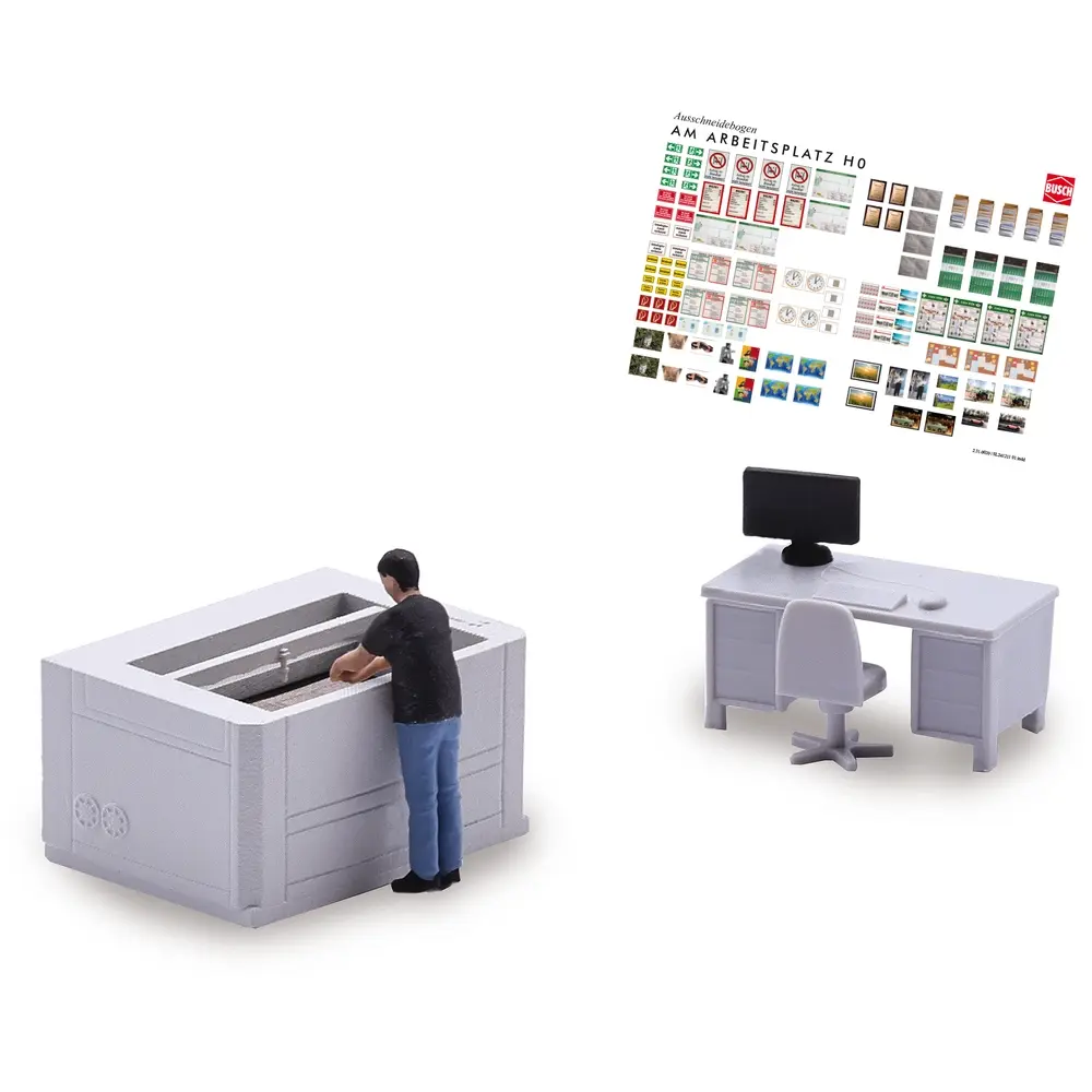 Machine laser - Coffret d'action scénette - Busch 79904 - HO 1/87