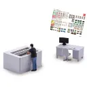 Machine laser - Coffret d'action scénette - Busch 79904 - HO 1/87