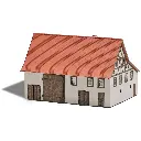 Petite ferme - Busch 1959 - HO 1/87 - 156 x 119 x 105 mm