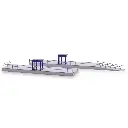Lot de 2 plateformes avec rampe - Busch 1957 - HO 1/87 - 495 x 64 x 20 mm
