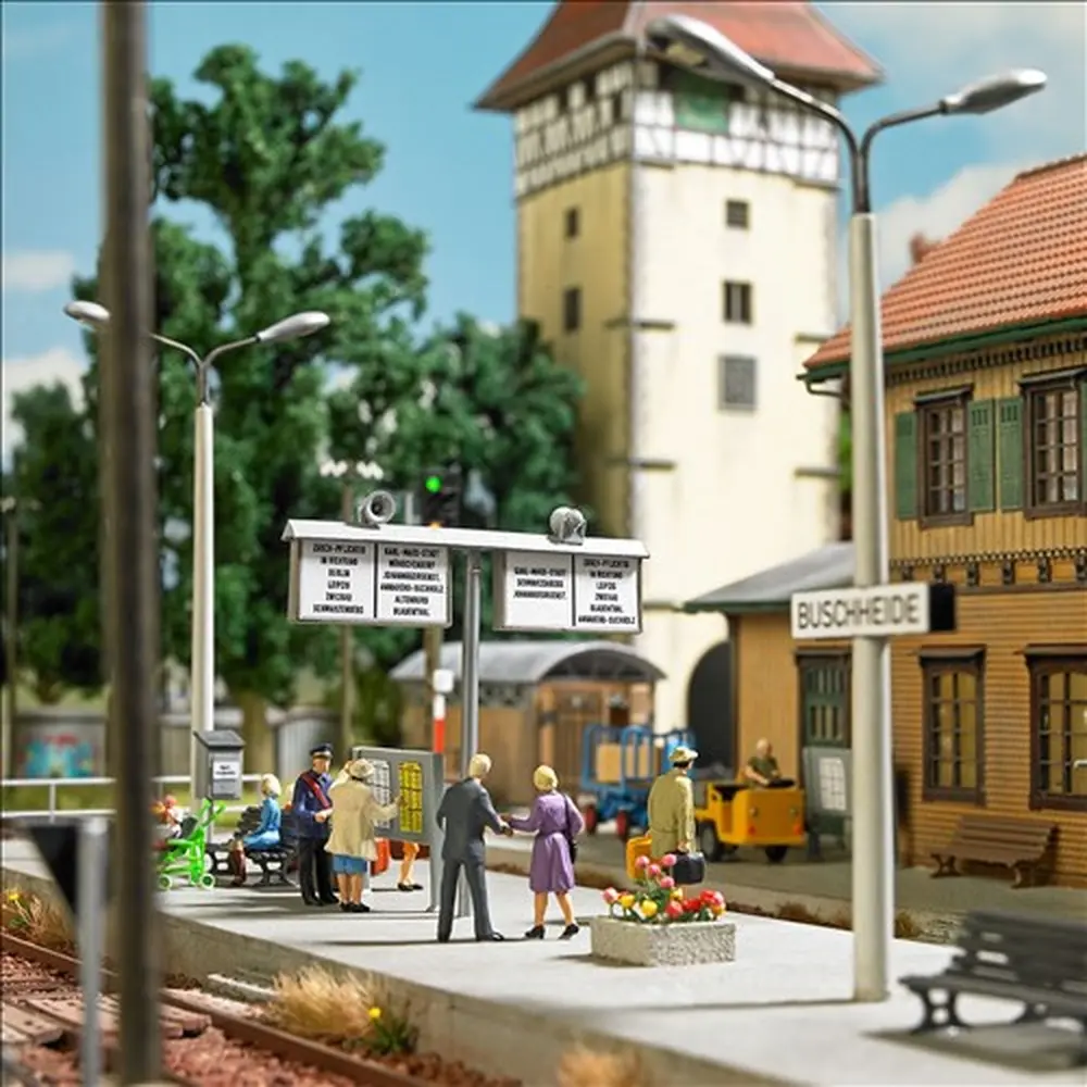 Ensemble de décoration de gare - Busch 1623 - HO 1/87