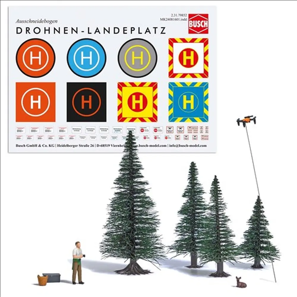 Ensemble d'actions : Sauvetage du faon - Busch 79852 - HO 1/87