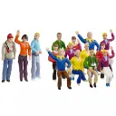 Lot de 15 figurines fans - Carrera 21128 - I 1/32