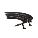 Lot de 6 courbes "Virage relevé" 1/30° - Carrera CA20574 - 1/24