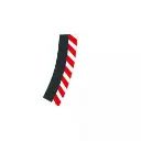 6 Bordures extérieures courbées relevées radius 2 30° - Carrera 20565 - 1/24