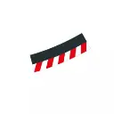 12 Bordures extérieures courbe relevé radius 4 15° - Carrera 20580 - 1/24